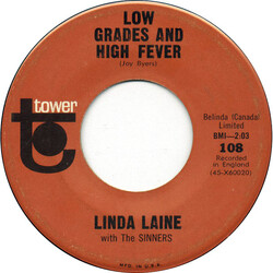Linda Laine / The Sinners (3) Low Grades And High Fever USED VINYL 7INCH 45 RPM SINGLE