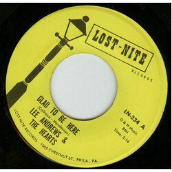 Lee Andrews & The Hearts Glad To Be Here / Why Do I USED VINYL 7INCH 45 RPM SINGLE REISSUE