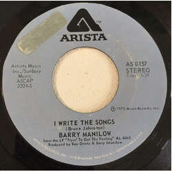 Barry Manilow I Write The Songs USED VINYL 7INCH 45 RPM SINGLE STYRENE