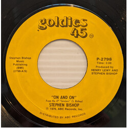 Stephen Bishop On And On USED VINYL 7INCH SINGLE 45 RPM REISSUE