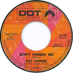 Pat Boone Don't Forbid Me / April Love USED VINYL 7INCH 45 RPM SINGLE REISSUE