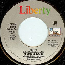 Classix Nouveaux Guilty USED VINYL 7INCH 45 RPM PROMO