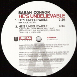 Sarah Connor He's Unbelievable USED VINYL 12INCH PROMO