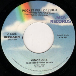 Vince Gill Pocket Full Of Gold / A Little Left Over USED VINYL 7INCH 45 RPM