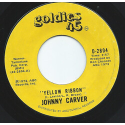 Johnny Carver Yellow Ribbon / Since My Baby Left Me USED VINYL 7INCH 45 RPM REISSUE