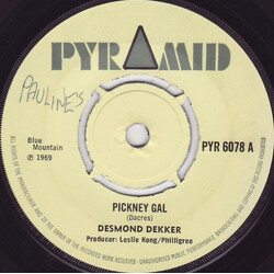 Desmond Dekker Pickney Gal USED VINYL 7INCH 45 RPM SINGLE