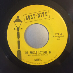The Crests The Angels Listened In / I Thank The Moon USED VINYL 7INCH 45 RPM REISSUE