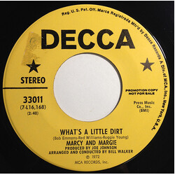 Marcy & Margie What's A Little Dirt / A Pretty Country Song USED VINYL 7INCH 45 RPM PROMO