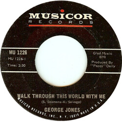 George Jones (2) Walk Through This World With Me / Developing My Pictures USED VINYL 7INCH 45 RPM SINGLE STYRENE
