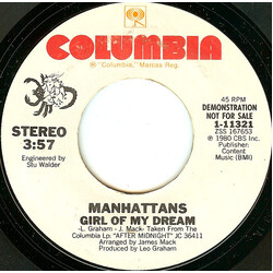 Manhattans Girl Of My Dream USED VINYL 7INCH 45 RPM PROMO STYRENE STEREO