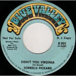 Sorrells Pickard Didn't You Virginia / Darlin' USED VINYL 7INCH 45 RPM SINGLE PROMO