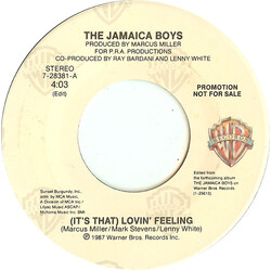 The Jamaica Boys (It's That) Lovin' Feeling USED VINYL 7INCH 45 RPM PROMO