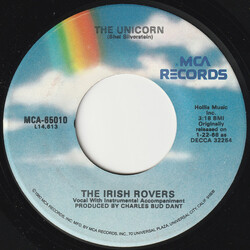 The Irish Rovers The Unicorn / (The Puppet Song) Whiskey On A Sunday USED VINYL 7INCH 45 RPM REISSUE