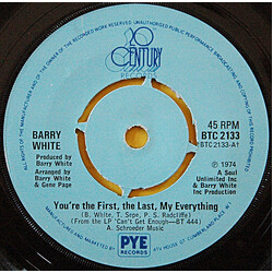 Barry White You're The First, The Last, My Everything USED VINYL 7INCH 45 RPM SINGLE