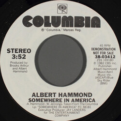 Albert Hammond Somewhere In America USED VINYL 7INCH 45 RPM PROMO