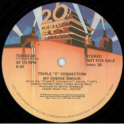 Triple S Connection My Cherie Amour USED VINYL 12INCH 33 S RPM PROMO STEREO