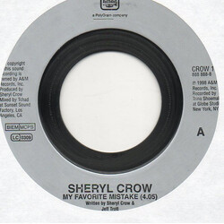 Sheryl Crow My Favorite Mistake USED VINYL 7INCH 45 RPM SINGLE JUKEBOX STEREO
