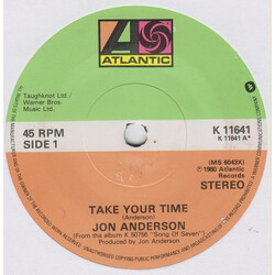 Jon Anderson Take Your Time USED VINYL 7INCH 45 RPM STEREO