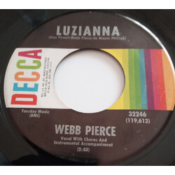 Webb Pierce Luzianna / Somebody Please Kiss My Sweet Thing USED VINYL 7INCH SINGLE