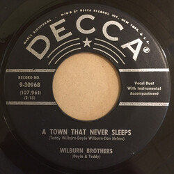 The Wilburn Brothers A Town That Never Sleeps / A Woman's Intuition USED VINYL 7INCH 45 RPM SINGLE