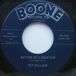 Tex Williams Bottom Of A Mountain /  Tears Are Only Rain USED VINYL 7INCH 45 RPM
