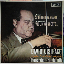 Max Bruch / Paul Hindemith / David Oistrach / London Symphony Orchestra / Jascha Horenstein Scottish Fantasia / Violin Concerto Vinyl LP USED