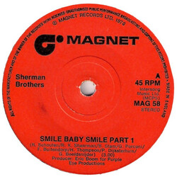 The Sherman Brothers (2) Smile Baby Smile USED VINYL 7INCH 45 RPM SINGLE