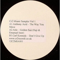Various Cr2 Miami Sampler Vol 1 USED VINYL 12INCH 33 S RPM WHITE LABEL SAMPLER