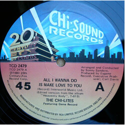 The Chi-Lites All I Wanna Do Is Make Love To You / Love Shock USED VINYL 12INCH