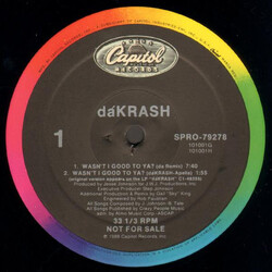 dáKRASH Wasn't I Good To Ya? Vinyl 12" USED