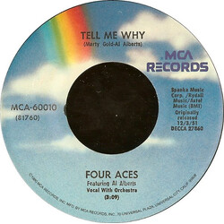 The Four Aces Tell Me Why / Love Is A Many Splendored Thing USED VINYL 7INCH 45 RPM REISSUE