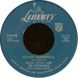 David Seville / The Chipmunks Alvin's Harmonica / Mediocre USED VINYL 7INCH SINGLE 45 RPM