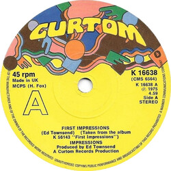 The Impressions First Impressions USED VINYL 7INCH 45 RPM SINGLE STEREO