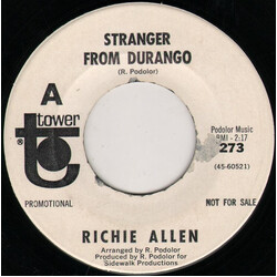 Richie Allen Stranger From Durango USED VINYL 7INCH 45 RPM PROMO MONO