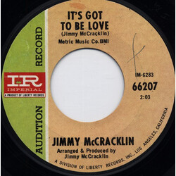 Jimmy McCracklin It's Got To Be Love / Sorry USED VINYL 7INCH SINGLE 45 RPM PROMO