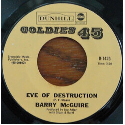 Barry McGuire Eve Of Destruction / Child Of Our Times USED VINYL 7INCH 45 RPM SINGLE