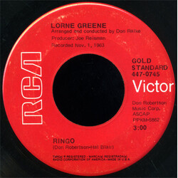 Lorne Greene Ringo USED VINYL 7INCH 45 RPM SINGLE REISSUE