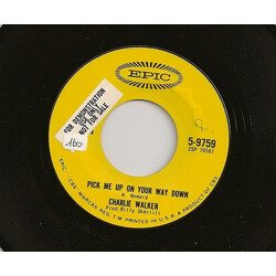 Charlie Walker (2) Pick Me Up On Your Way Down / Honky Tonk Song USED VINYL 7INCH 45 RPM SINGLE