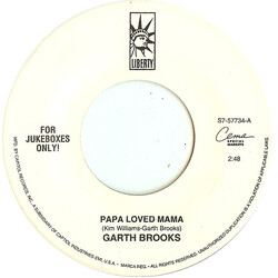 Garth Brooks Papa Loved Mama USED VINYL 7INCH 45 RPM SINGLE JUKEBOX STEREO