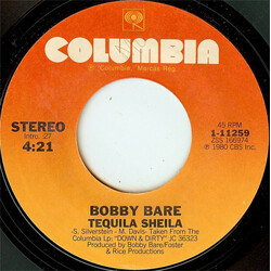 Bobby Bare Tequila Sheila / Qualudes Again USED VINYL 7INCH 45 RPM SINGLE