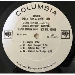 Aaron Copland / London Symphony Orchestra Aaron Copland Conducts: Music For A Great City / Statements Vinyl LP USED