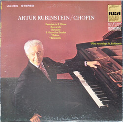 Frédéric Chopin / Arthur Rubinstein Fantaisie in F Minor, Barcarolle, Berceuse, 3 Nouvelle Etudes, Bolero, Tarentelle Vinyl LP USED