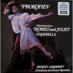 Sergei Prokofiev / Ernest Ansermet / L'Orchestre De La Suisse Romande Selections From Romeo And Juliet : Cinderella Vinyl LP USED