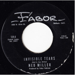 Ned Miller Invisible Tears / Old Restless Ocean USED VINYL 7INCH 45 RPM SINGLE STYRENE