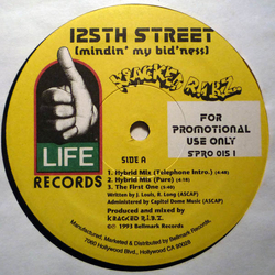 Kracked R.I.B.Z. 125th Street (Mindin' My Bid'ness) Vinyl 12" USED
