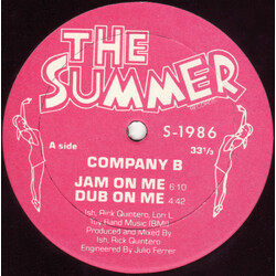 Company B Jam On Me USED VINYL 12INCH 33 S RPM
