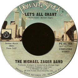 The Michael Zager Band Let's All Chant / Love Express Vinyl 7" USED