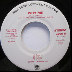 Styx Why Me Vinyl 7" USED