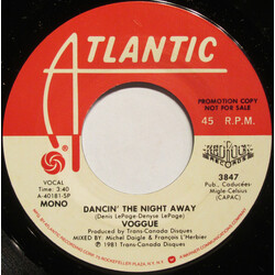 Voggue Dancin' The Night Away USED VINYL 7INCH 45 RPM SINGLE STEREO MONO PROMO