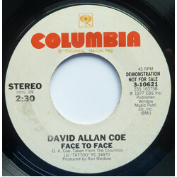 David Allan Coe Face To Face Vinyl 7" USED